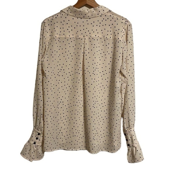 Baum‎ Und Pferdgarten Macy Printed Blouse Women’s Size Medium Polka Dot Cream - Picture 4 of 6